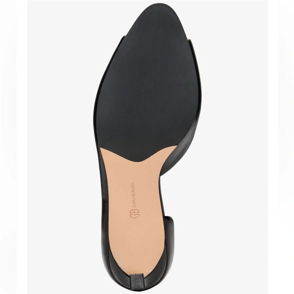 Giani Bernini Women's Valorr Peep Toe d'Orsay Leather Pumps- Size 5